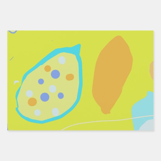 Organic design Wrapping Paper Flat Sheet Set of 3 (Voorkant 2)