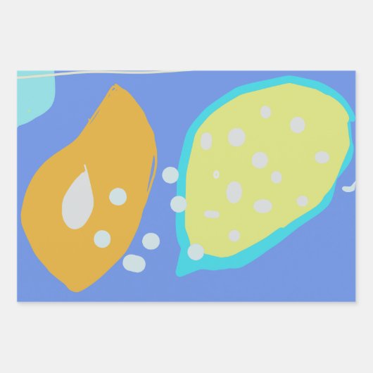 Organic design Wrapping Paper Flat Sheet Set of 3 (Voorkant)