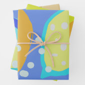 Organic design Wrapping Paper Flat Sheet Set of 3 (In situ)