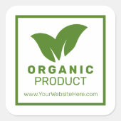 Organic Eco Friendly Natural Green Product Label (Voorkant)
