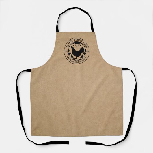 Organic Egg Boerderij Farmhouse Rustic Chicken Bus Schort (Voorkant)