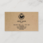 Organic Egg Boerderij Farmhouse Rustic Chicken Visitekaartje (Achterkant)