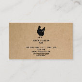 Organic Egg Boerderij Farmhouse Rustic Chicken Visitekaartje (Achterkant)