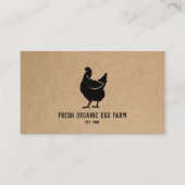 Organic Egg Boerderij Farmhouse Rustic Chicken Visitekaartje (Voorkant)