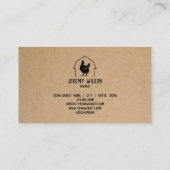 Organic Egg Boerderij Farmhouse Rustic Chicken Visitekaartje (Achterkant)