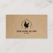 Organic Egg Boerderij Farmhouse Rustic Chicken Visitekaartje (Voorkant)
