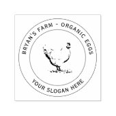 Organic Eggs Boerderij Zelfinktende Stempel (Design)