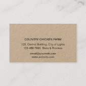 Organic Eggs Chicken Country Hen Boerderij Visitekaartje (Achterkant)