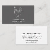 Organic Eggs Chicken Hen Boerderij  Business Car Visitekaartje (Voorkant / Achterkant)