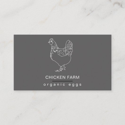 Organic Eggs Chicken Hen Boerderij  Business Car Visitekaartje (Voorkant)