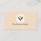 Organic Elegant Natural Soft Aesthetic Warm Beige Visitekaartje (Achterkant)