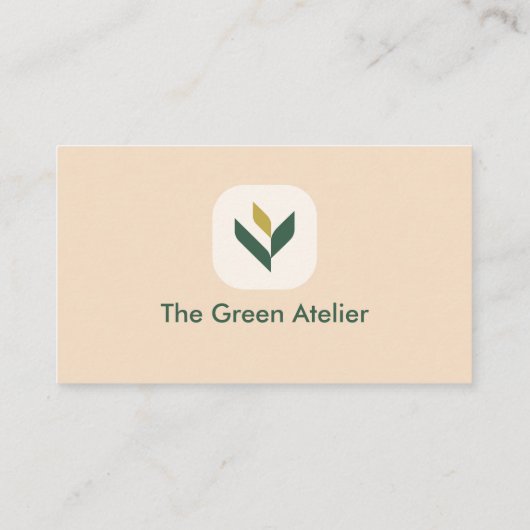 Organic Elegant Natural Soft Aesthetic Warm Beige Visitekaartje (Achterkant)