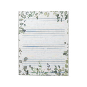 Organic Eucalyptus Waterverf Design 40 Pagina's Notitieblok