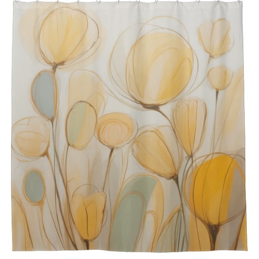 Organic Floral Douchegordijn (Voorkant)