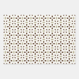 Organic Florals Wrapping Paper Flat Sheet Set of 3