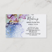 *~* Organic Flow Waterverf Abstract Glitter Blue Visitekaartje (Achterkant)