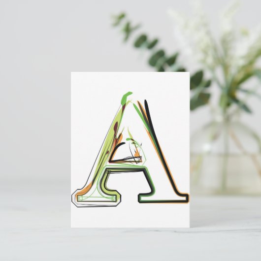 Organic Font Illustration Briefkaart (Staand voorkant)