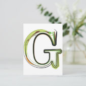 Organic Font Illustration Briefkaart (Staand voorkant)