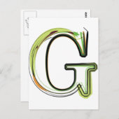Organic Font Illustration Briefkaart (Voorkant / Achterkant)
