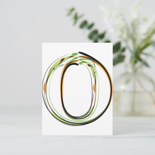 Organic Font Illustration Briefkaart (Staand voorkant)