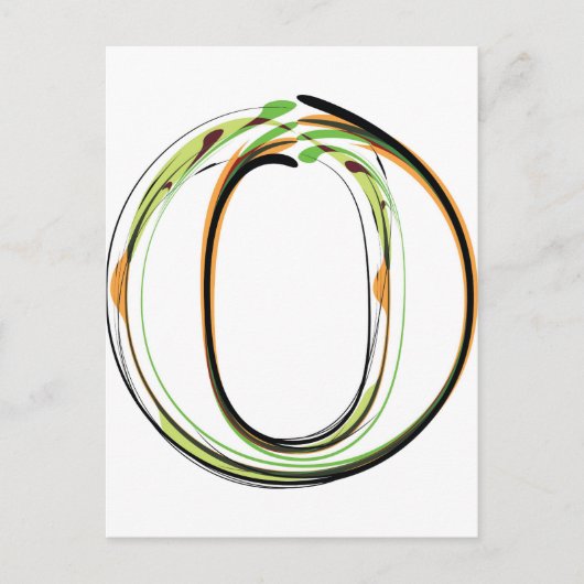 Organic Font Illustration Briefkaart (Voorkant)