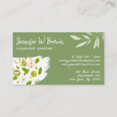 Organic Food Healthy Nutrition Detox Vegan Bakery Visitekaartje (Achterkant)