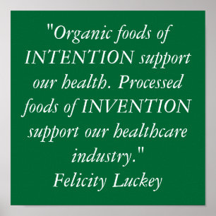 Organic Foods vs. Processors Foods Poster