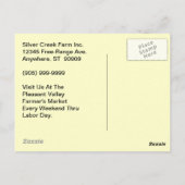 Organic Free Range Eggs Market BRIEFKAART (Achterkant)