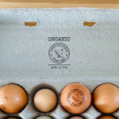Organic Fresh Eggs Business Logo Custom Rubberstempel
