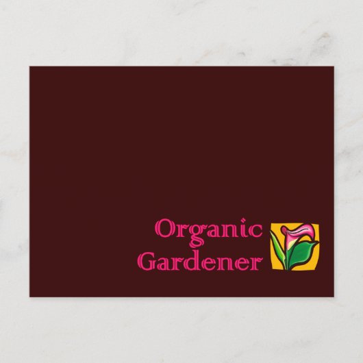 Organic Gardener - Calla Lilies Briefkaart (Voorkant)