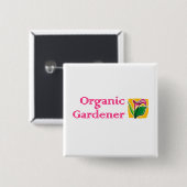 Organic Gardener - Calla Lilies Vierkante Button 5,1 Cm (Voorkant /achterkant)