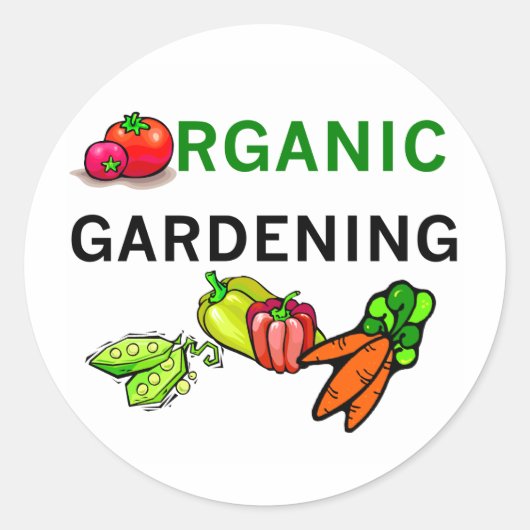 Organic Gardening T-shirts en Gifts Ronde Sticker (Voorkant)