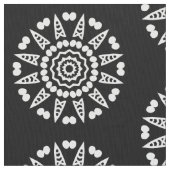 Organic Geometry 08 - White on Black Stof (Close Up)