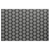 Organic Geometry 08 - White on Black Stof (Yard (91,4 cm))