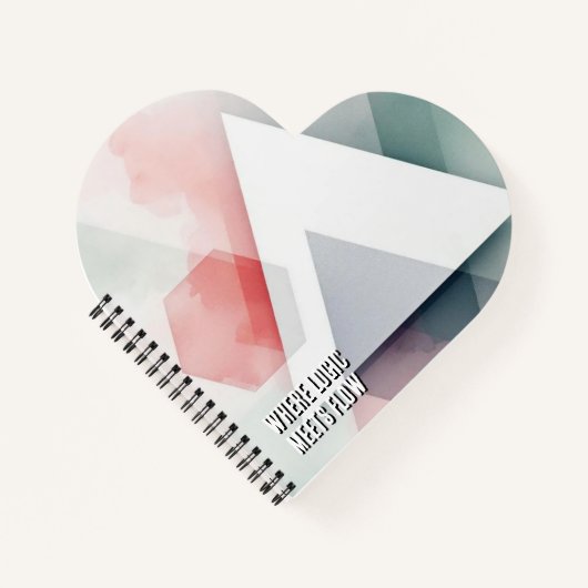 Organic Geometry Fusion | Watercolor & Geometric Notitieboek (Voorkant)