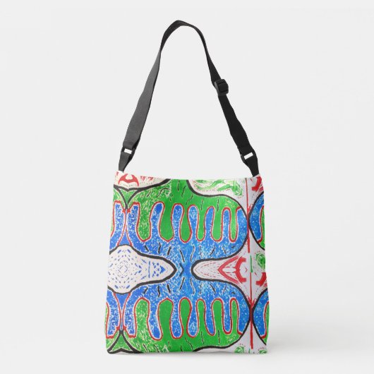 "Organic Geometry" Shoulder Bag Crossbody Tas (Achterkant)