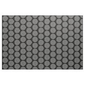 Organic Geometry - White on Black Stof (Yard (91,4 cm))