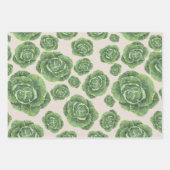 Organic Green Cabbage Design  Inpakpapier Vel (Voorkant 2)