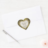 Organic Green Natuur Fractals Monogramed Stickers (Envelop)