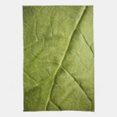 Organic Green Rhubarb Leaf Theedoek (Verticaal)
