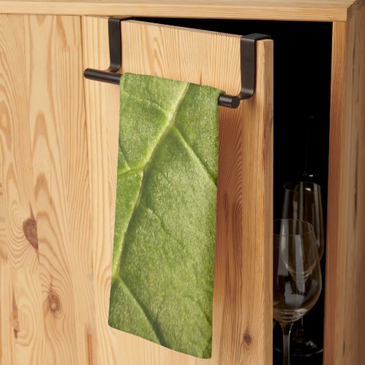 Organic Green Rhubarb Leaf Theedoek (Derde Gevouwen)