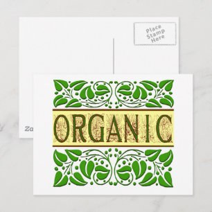 Organic Green Slogan Briefkaart