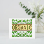 Organic Green Slogan Briefkaart (Staand voorkant)