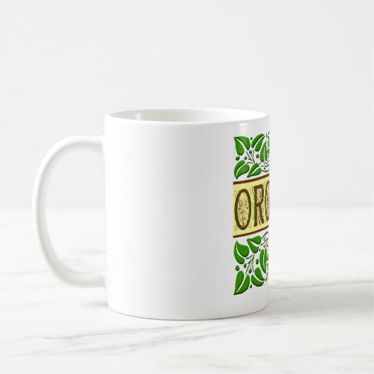 Organic Green Slogan Koffiemok (Links)