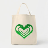 Organic Heart Green Grocery Tas (Voorkant)