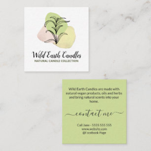 Organic Herbal Candle and Soap Logo Visitekaartje