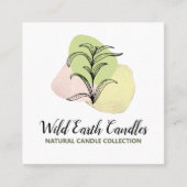 Organic Herbal Candle and Soap Logo Visitekaartje (Voorkant)