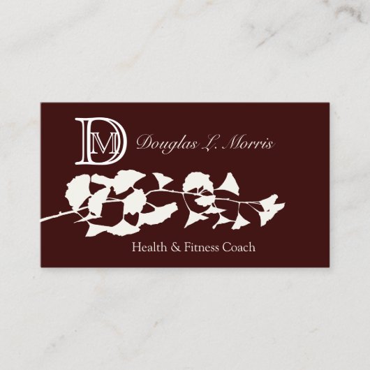 Organic Herbal Holistic Natural White Ginkgo Visitekaartje (Voorkant)