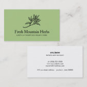 Organic Herbalist Herb Gardener Holistic Health 2 Visitekaartje (Voorkant / Achterkant)