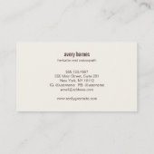 Organic Herbalist Herb Gardener Holistic Health Visitekaartje (Achterkant)